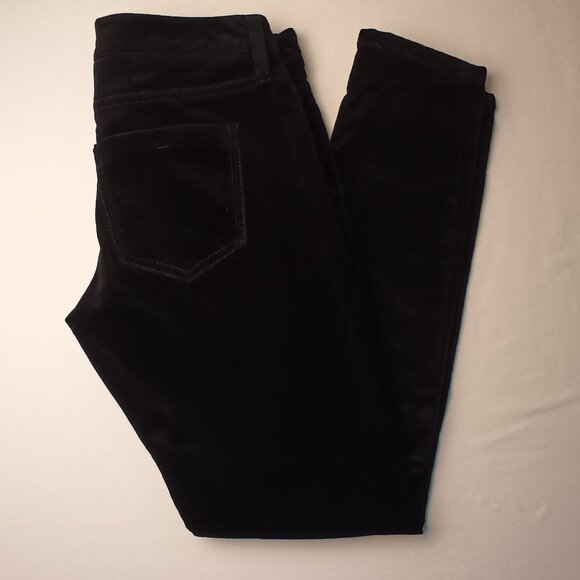 Banana Republic Velvet Jeans Size 25/2 Low Rise Skinny Leg Black Color - Picture 1 of 10